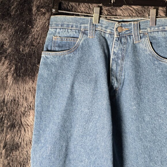 OTB On The Brink Denim Carpenter Shorts Mens 30 Blue Vintage Deadstock 90s Y2K - Picture 2 of 10